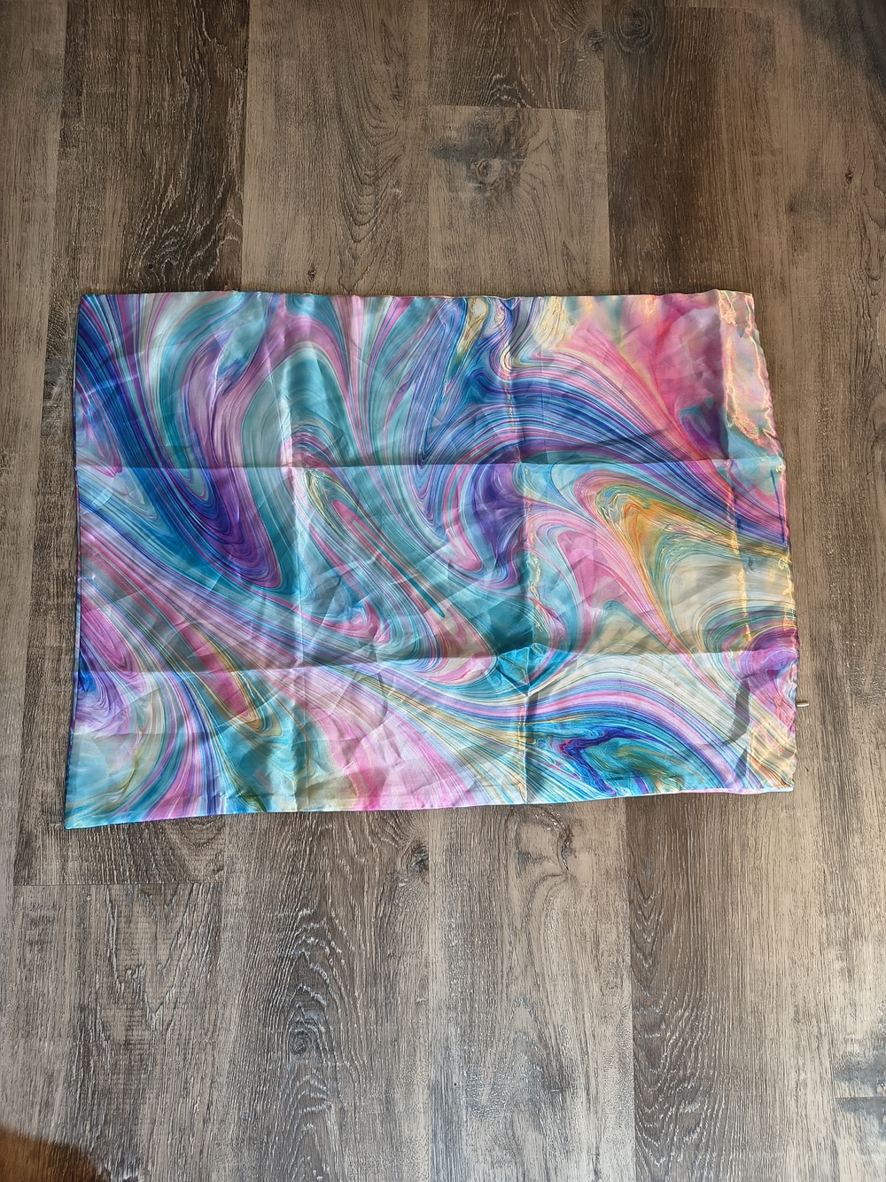 Marble-Print Decorative Pillowcase in Pastel Swirl
